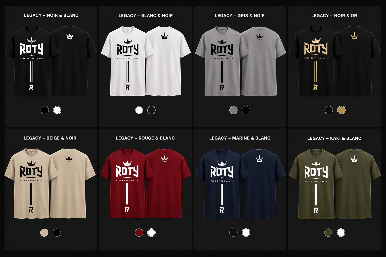 Soutien Pour mon projet de marque de tee-shirt ROTY