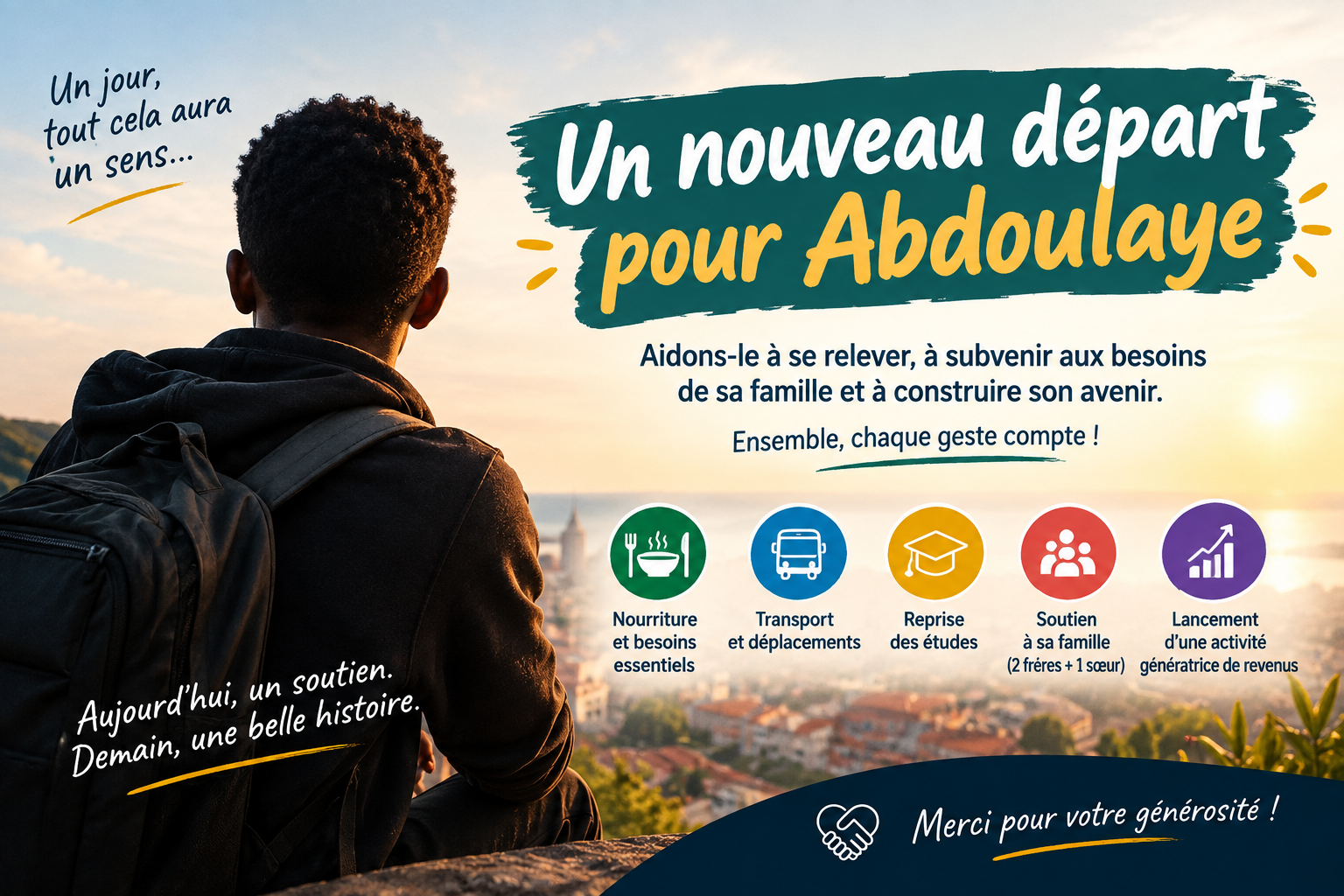 Un nouveau départ pour Abdoulaye.