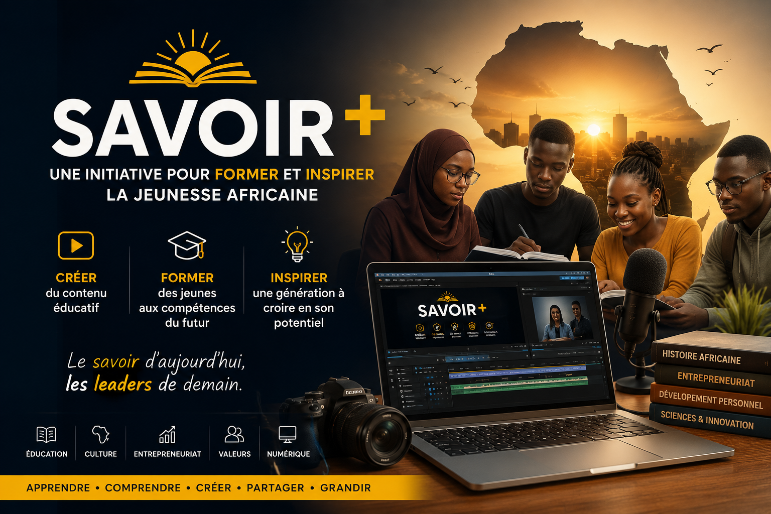 Savoir+ : une initiative pour former et inspirer la jeunesse africaine par le numérique